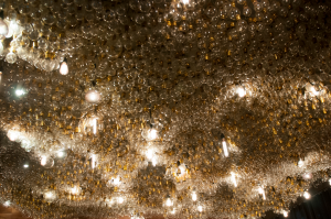 Wave ceiling in calgary lounge